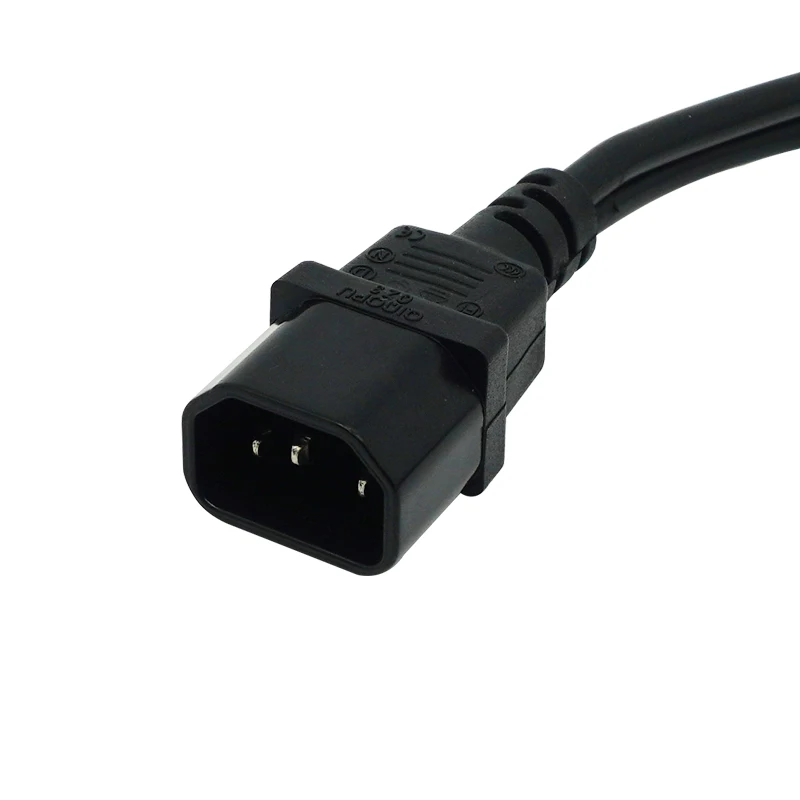 30 cm Strom-Y-Splitter-Adapterkabel, einzelnes IEC 320-C14-Stecker auf Dual-C13-Buchse, kurzes Kabel für Computer-Host-Display