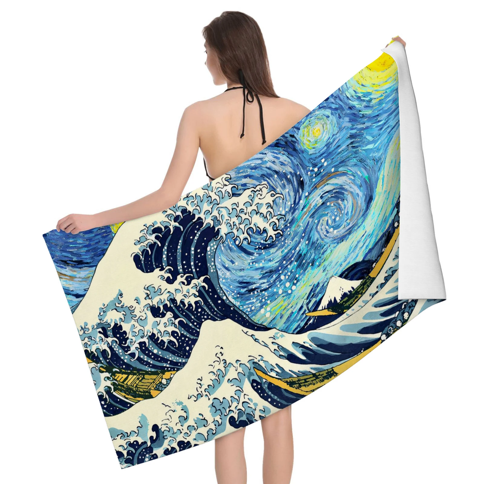 Home bath towels for the body towels Landscape animals bathroom quick drying microfiber beach towel man women large sports towel