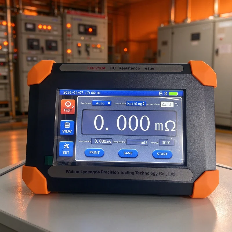 DC Winding Resistance Tester 10A Test Current Transformer Reactor Winding Resistance Meter Micro-Ohmmeter Automatic Discharge