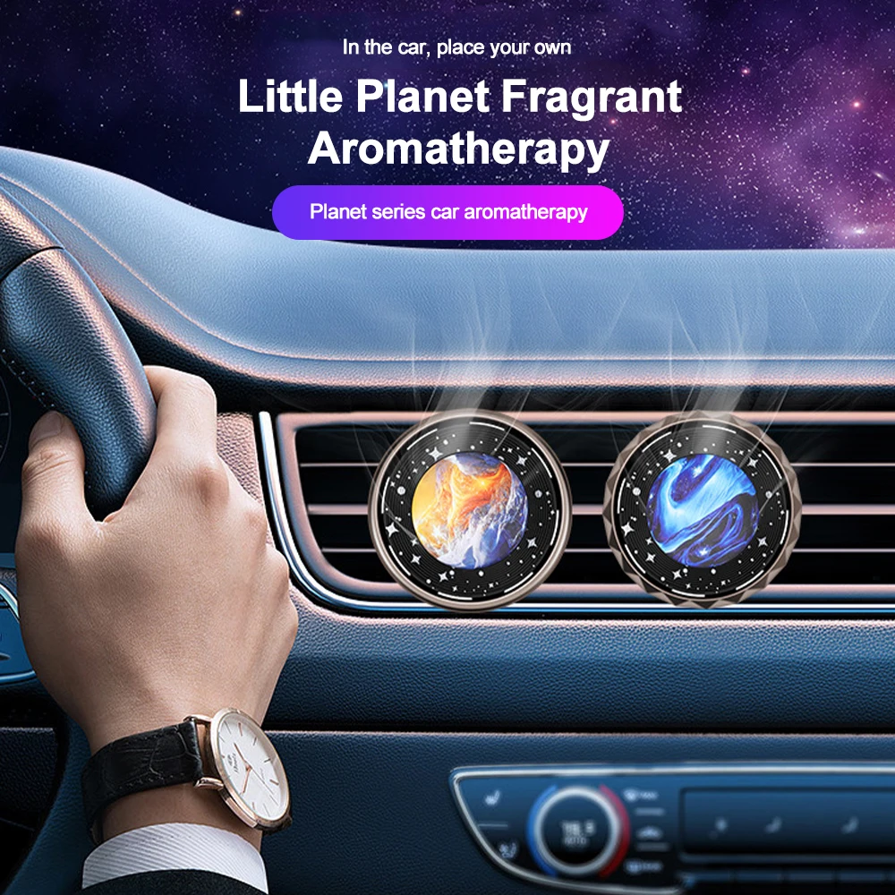 

Car Air Vent Fragrance Clip Car Air Outlet Perfume Planet Series Styling Rotation Auto Air Freshener Parfume Aroma Long Lasting