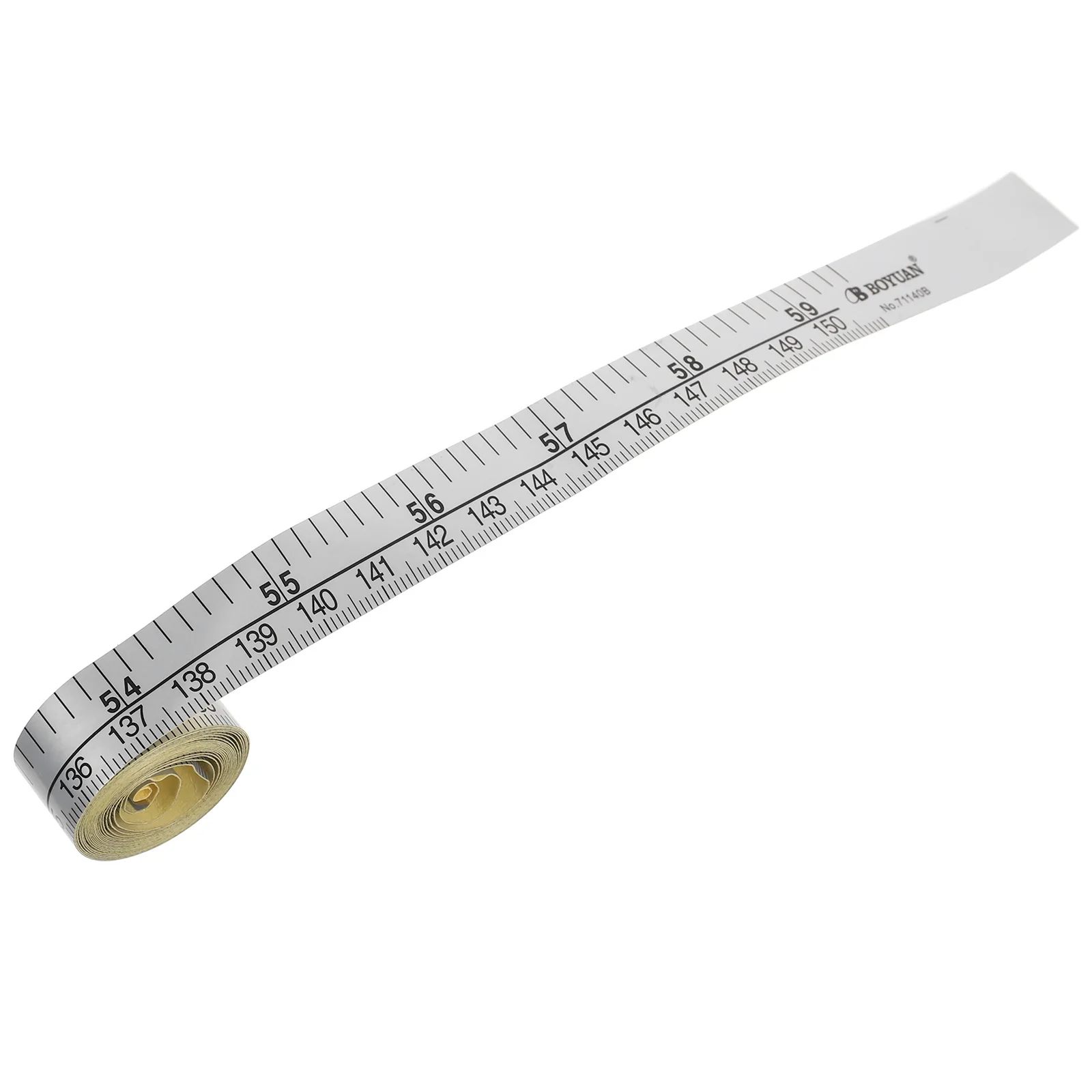 

1.5m Self-Adhesive Peel Stick Measuring Tape Soft Flexible Removable Ruler for Kids Height Wall Sewing Workbench Fabric Use
