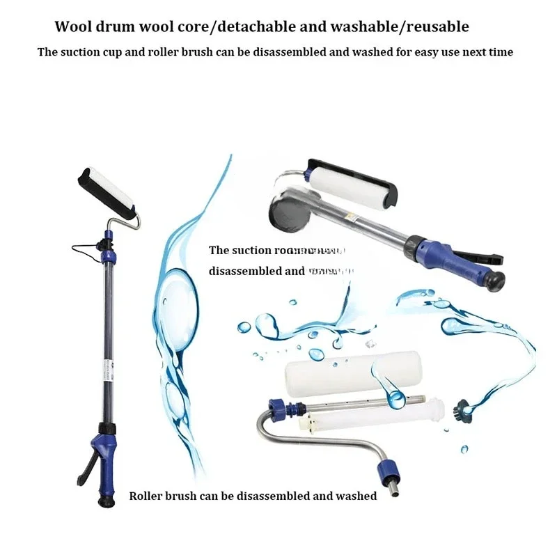 Rodillo de pintura de látex telescópico, máquina de cepillo, pintura de látex, artefacto de cepillado de pared, herramienta de rodillo de pintura de pared