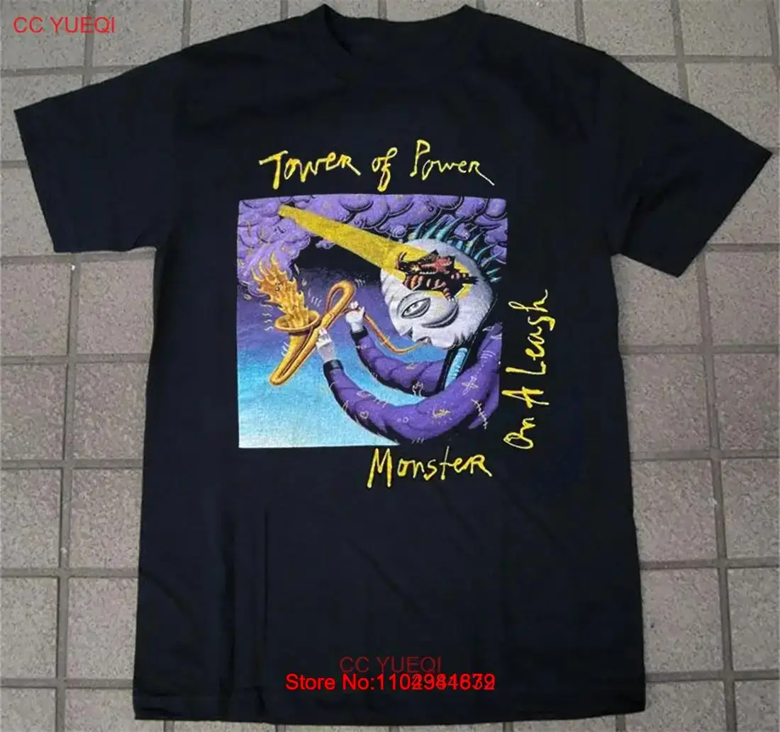 Tower Of Power Monster On A Leash Black T-Shirt Cotton Unisex Full Size AL281