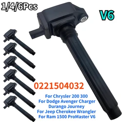 1/4/6Pcs UF648 0221504032 2505484816 5149168AH For Chrysler 200 300 Dodge Avenger Charger Durango Journey Jeep V6 Ignition Coil