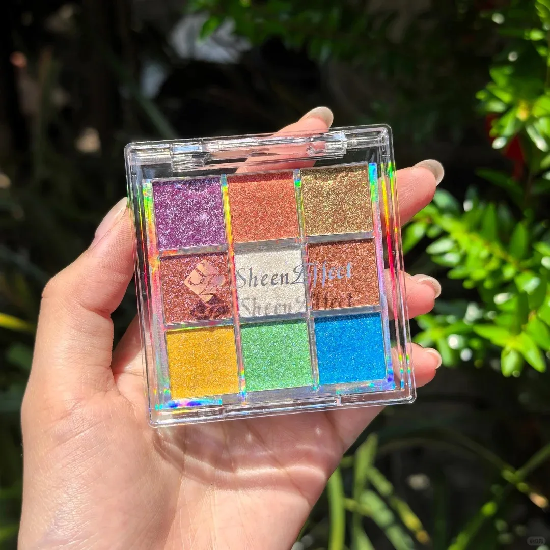 لوحة ظلال عيون شين إفكت مكونة من 9 ألوان، ظلال عيون رقيقة ولامعة