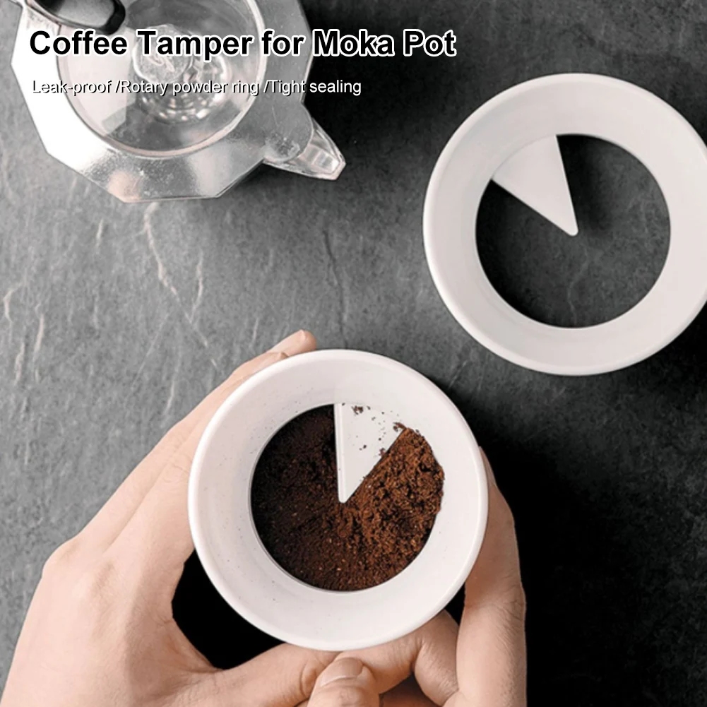 S/L Size 85MM 90MM Coffee Tamper Rotary Design For Moka Pot Rotary Powder Dosing Ring Coffee Distributor Leveler Espresso Tools