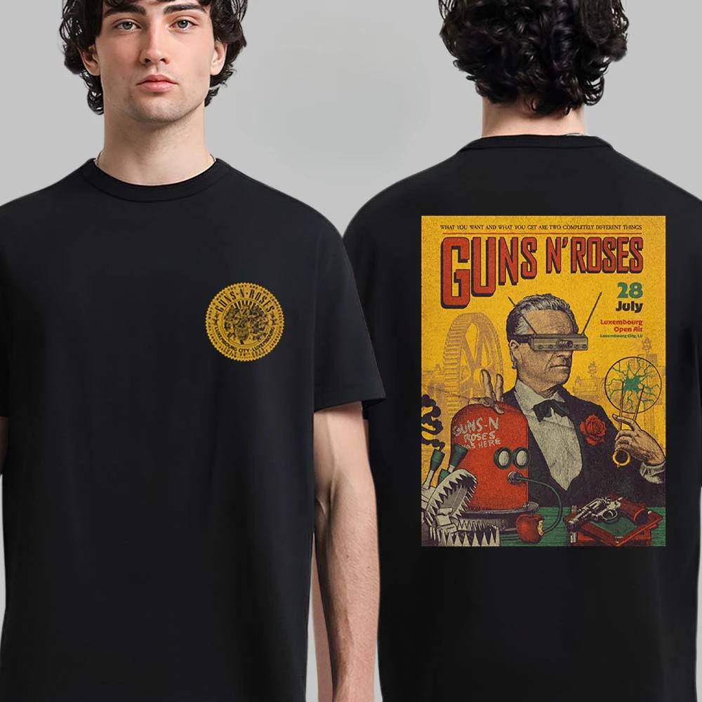 Retro Guns N Roses Cotton Band Shirt Unisex Summer Short Sleeve Fashion Brand Tee Luxury Casual Vintage T-shirt - view 6