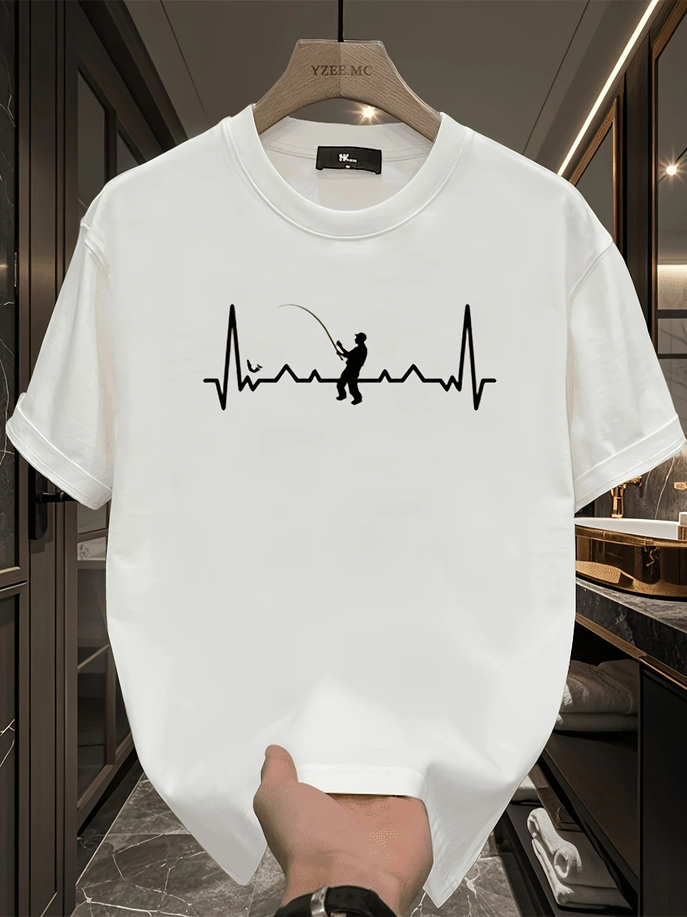 

T-shirt for Men Pure Cotton Summer Men Clothing Simple Casual Harajuku Streetwear Print Graphic Top Short Sleeve Sweatshirts Men