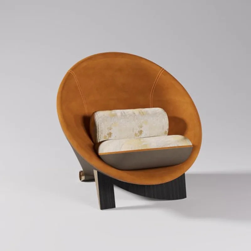 Italian light luxury single sofa chair small apartment living room bedroom home