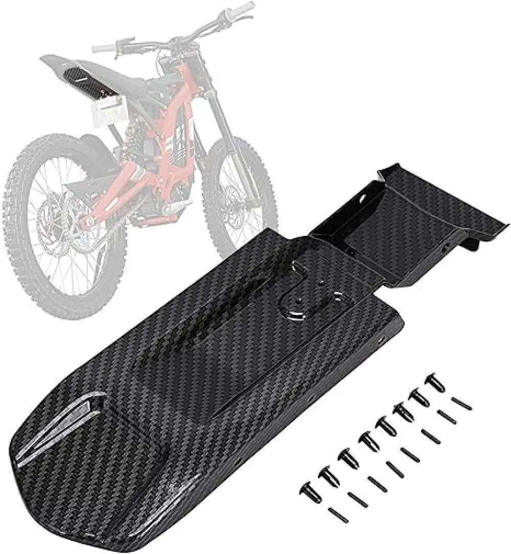 Motorcycles Rear Fender Mudguards Wheel Splash Guard Carbon Fiber Pattern For Surron Light Bee S X Electric E-Bike Accessories