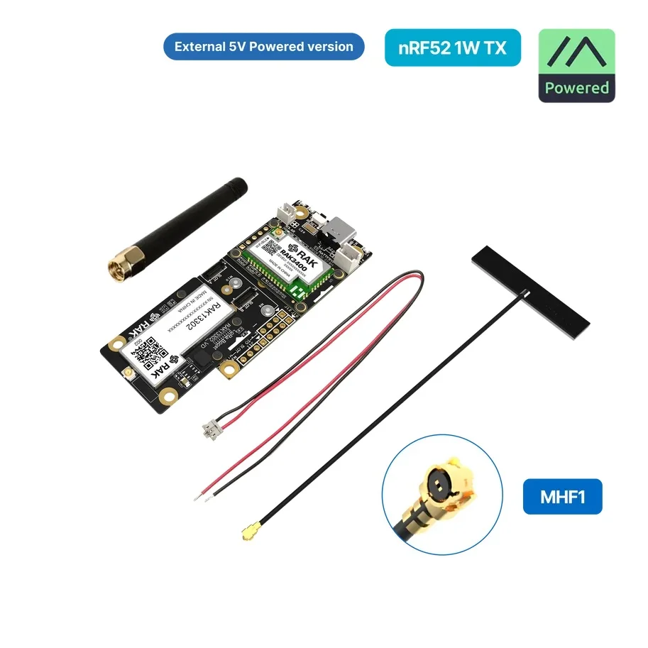 Kompletny zestaw startowy WisMesh High Power Booster – wydajny moduł Meshtastic z elastycznymi opcjami zasilania (bateria/zasilanie zewnętrzne) RAK10724 — zdjęcie produktu 3