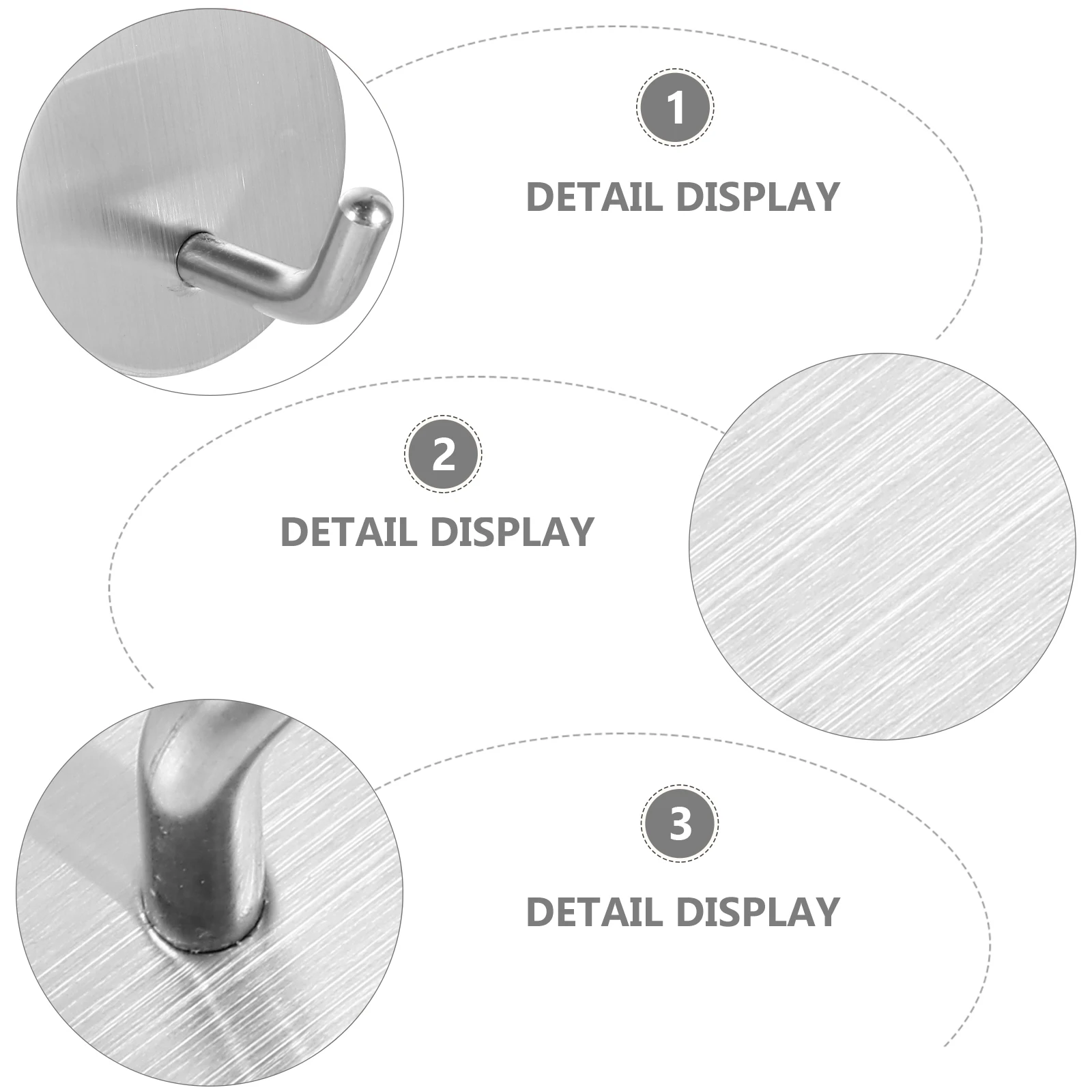 

4pcs Stainless Steel Hooks Heavy Duty Wall Mounted Towel Hanger Adhesive Sticky Door Bathroom Hook Coat Hanger Closet Entryway