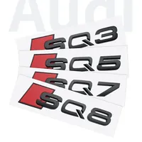 3D ABS Adhesive Black Car Trunk Number Letters Sticker For Audi SQ3 SQ5 SQ7 RSQ3 RSQ7 Logo Emblem Nameplate Badge Accessories
