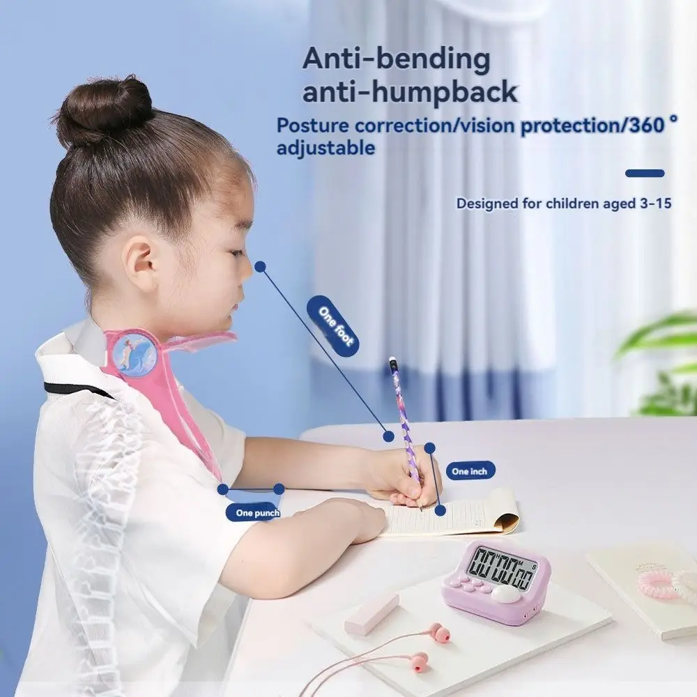 

Adjustable Children Neck Support Braces Prevent Bowing Head 360 Rotatable Neck Forward Posture Corrector Decompressed Shaping