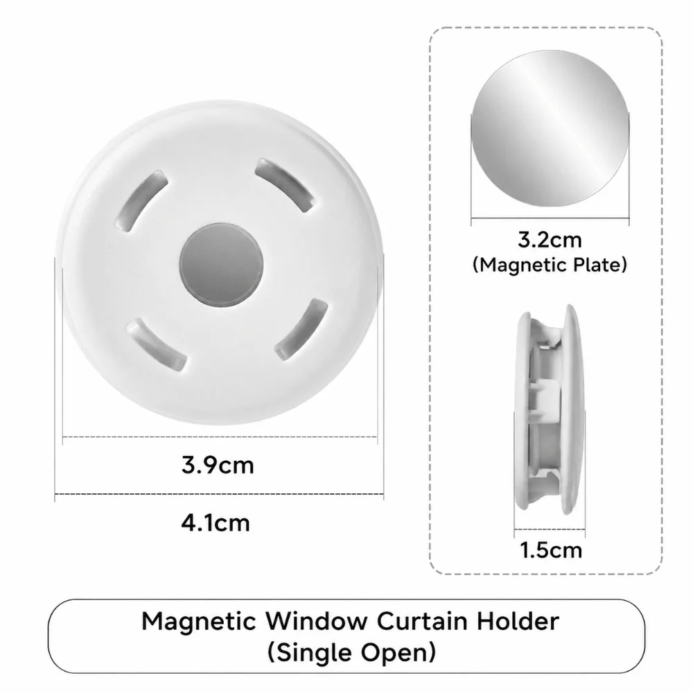 ABS Magnetic Curtain Closure Clips No Drill Anti-Leak Light Curtain Gap Stoppers Curtain Hold Buttons