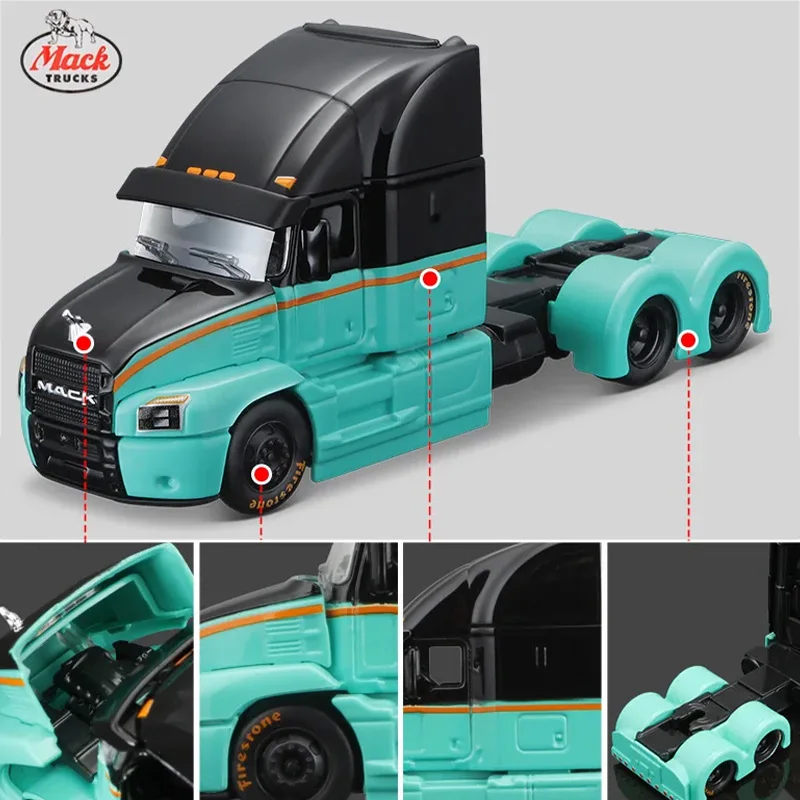 Maisto 1:64 Miniature Art International Lonestar Heavy Duty Truck Model, Authentic Collection Gift Kid Boy Toy