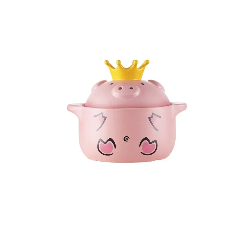 Pig Casserole Stew Pot Porridge Household Open Fire Soup Pot Old-Fashioned Kitchen Ceramic Tableware Porcelain Bowl Cooking Pot