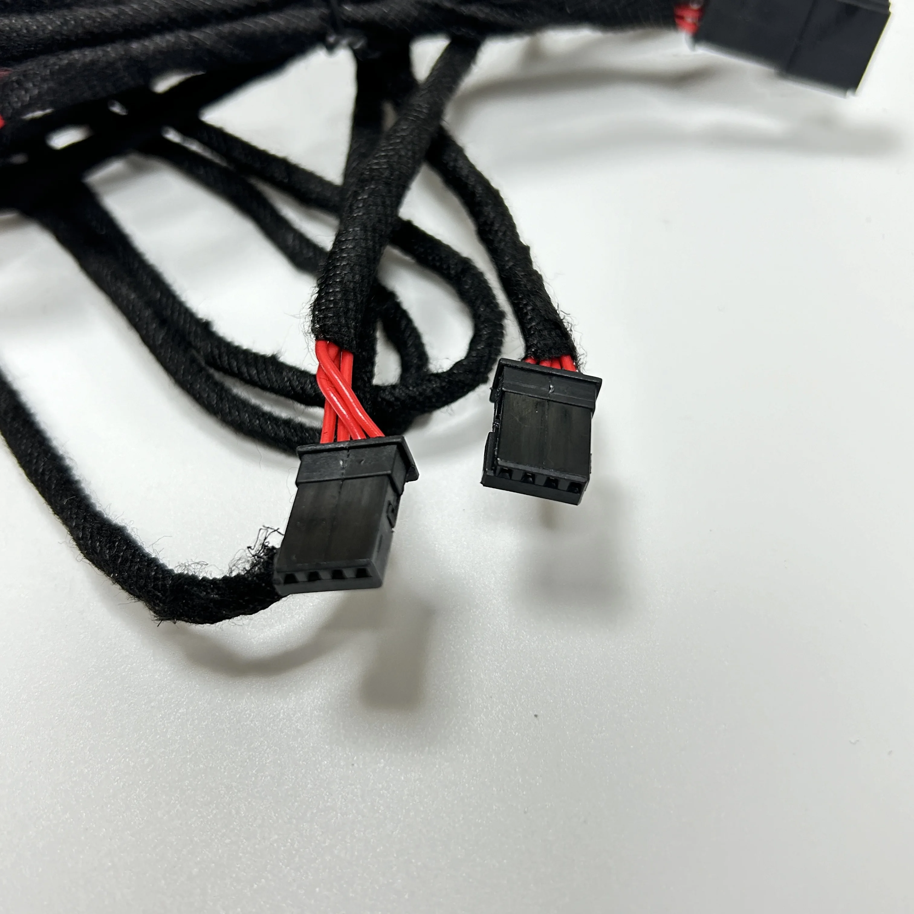 B MW non-destructive installation of footwell light harness, front footwell light adapter, rear footwell light installation