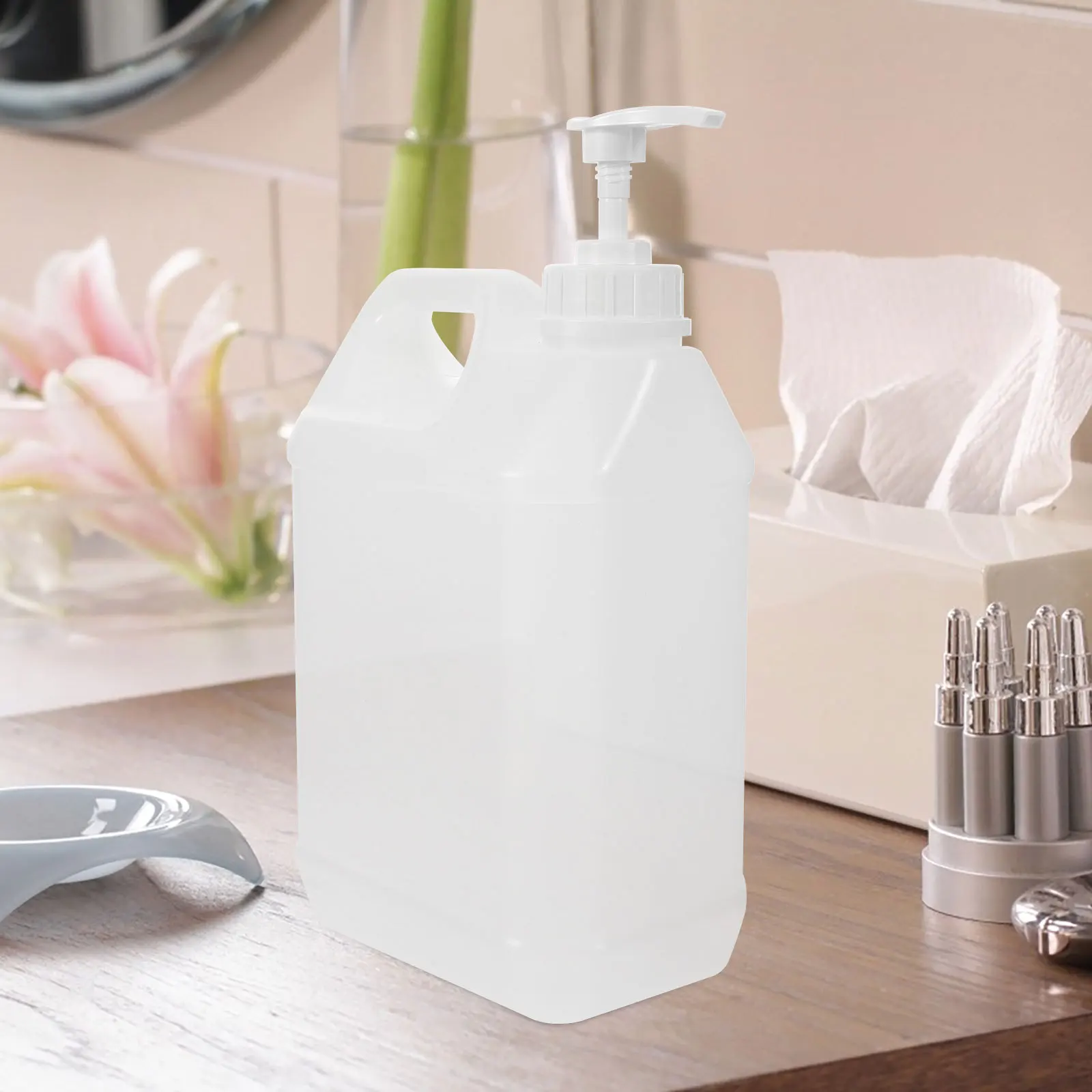 2 szt. Butelek na balsam do łazienki 2,5L Przezroczysty Dozownik z pompką wielokrotnego użytku na żel pod prysznic, odżywkę do włosów, mydło w płynie, do kuchni