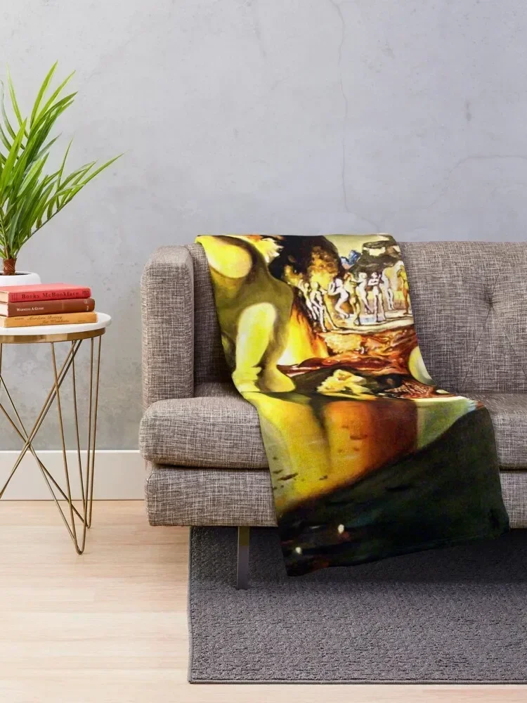 Metamorphosis of Narcissus Salvador Dali Throw Blanket Designers Beautifuls Luxury Blankets