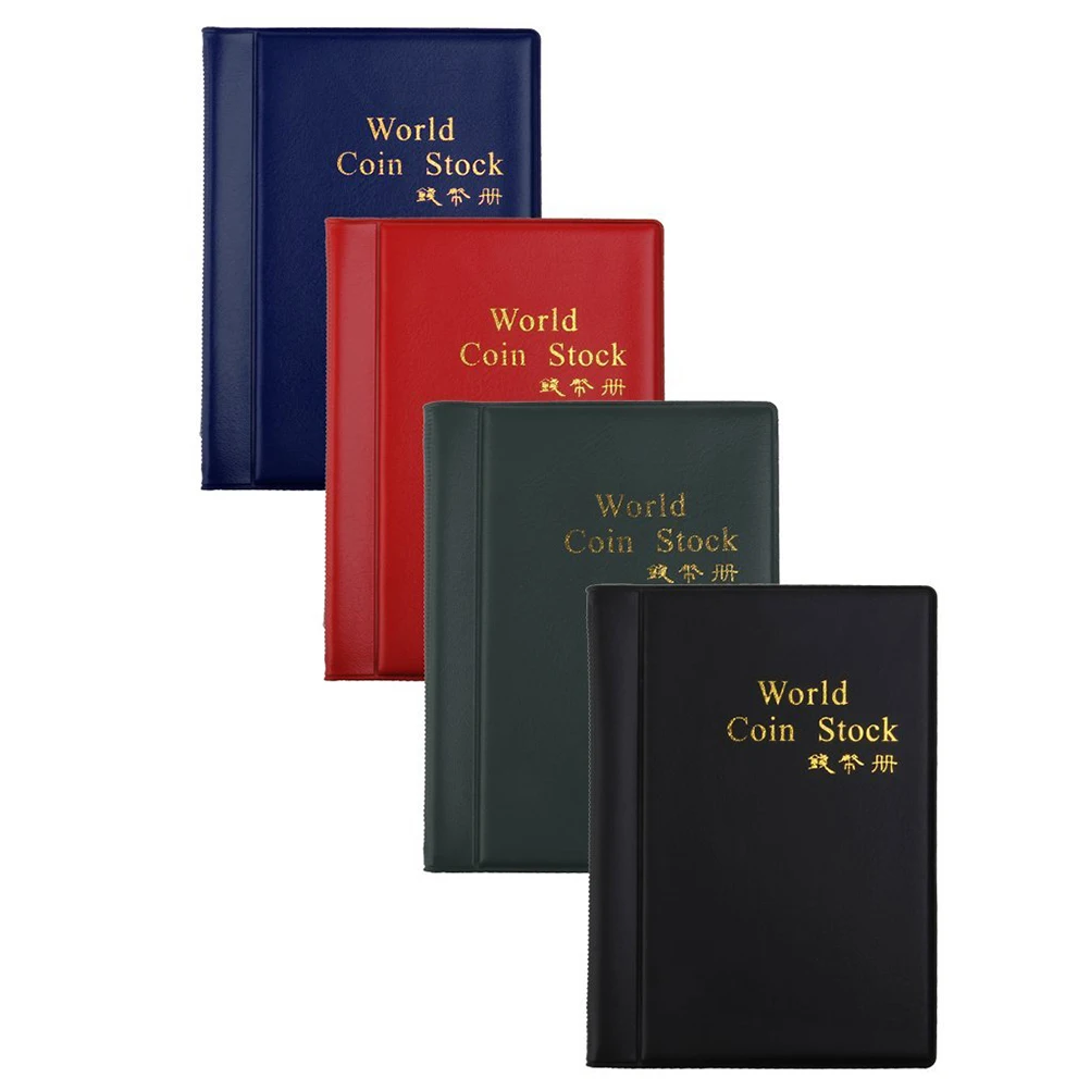 120 Pockets Coin Collection Album Portable 10 Pages Blue PU Cover OPP Pages 15x11cm Grid 3x3cm Diameter 2 8cm Coin Storage