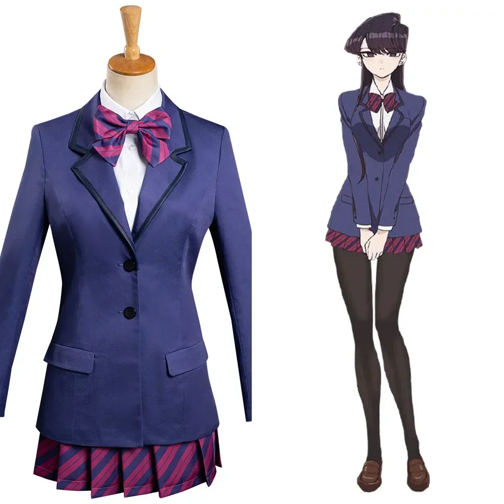 

New Anime Komi Can't Communicate Cosplay Costume School Uniform Sailor Outfit Women's Skirt For Cosplay Enthusiasts