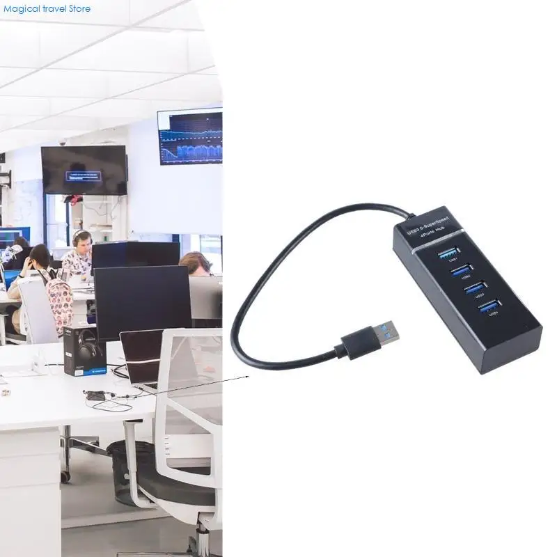 N2UB Portable 4Port USB3.0 Hub Multiport Expansion Connector for Computer Devices