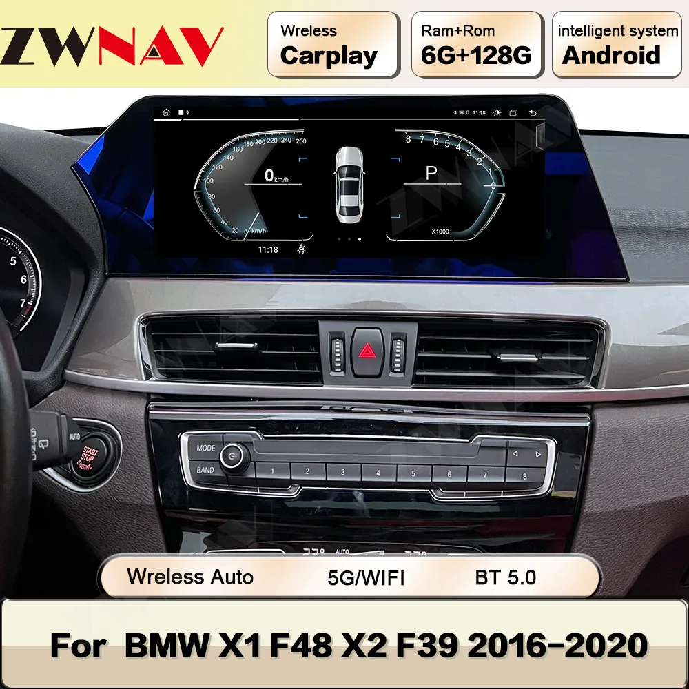 For BMW X1 F48 X2 F39 2016-2020 Carplay Android Screen Automotive Multimedia Player Car GPS Auto Audio Radio Stereo Head Unit