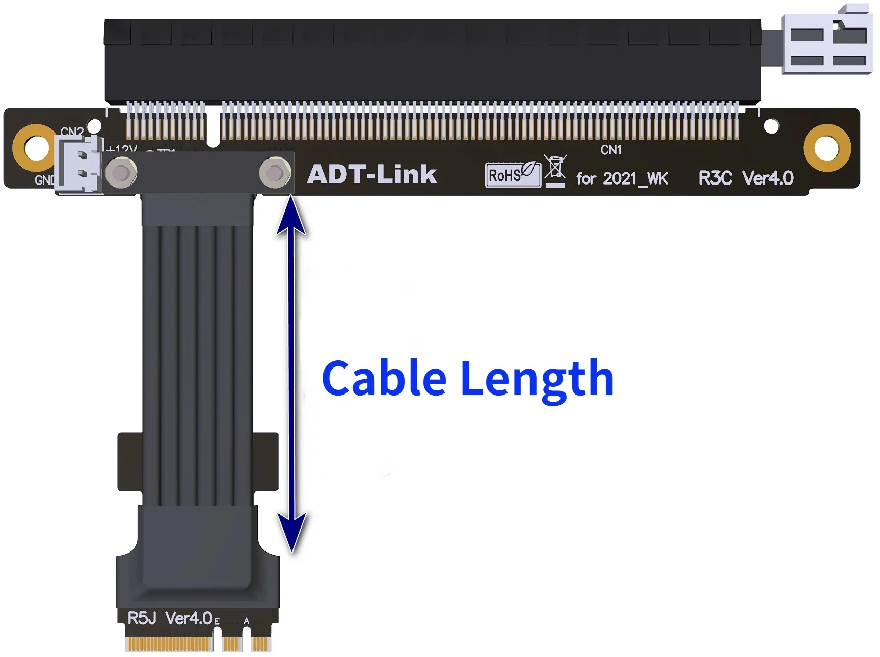 Imagem -04 - Adt Novo M.2 Wifi A.e Conversor de Chave para Pci-e 4.0x16 Pcie 16x M.2 Wifi Aekey Placa de Expansão Gen4 Cabo Plano Flexível