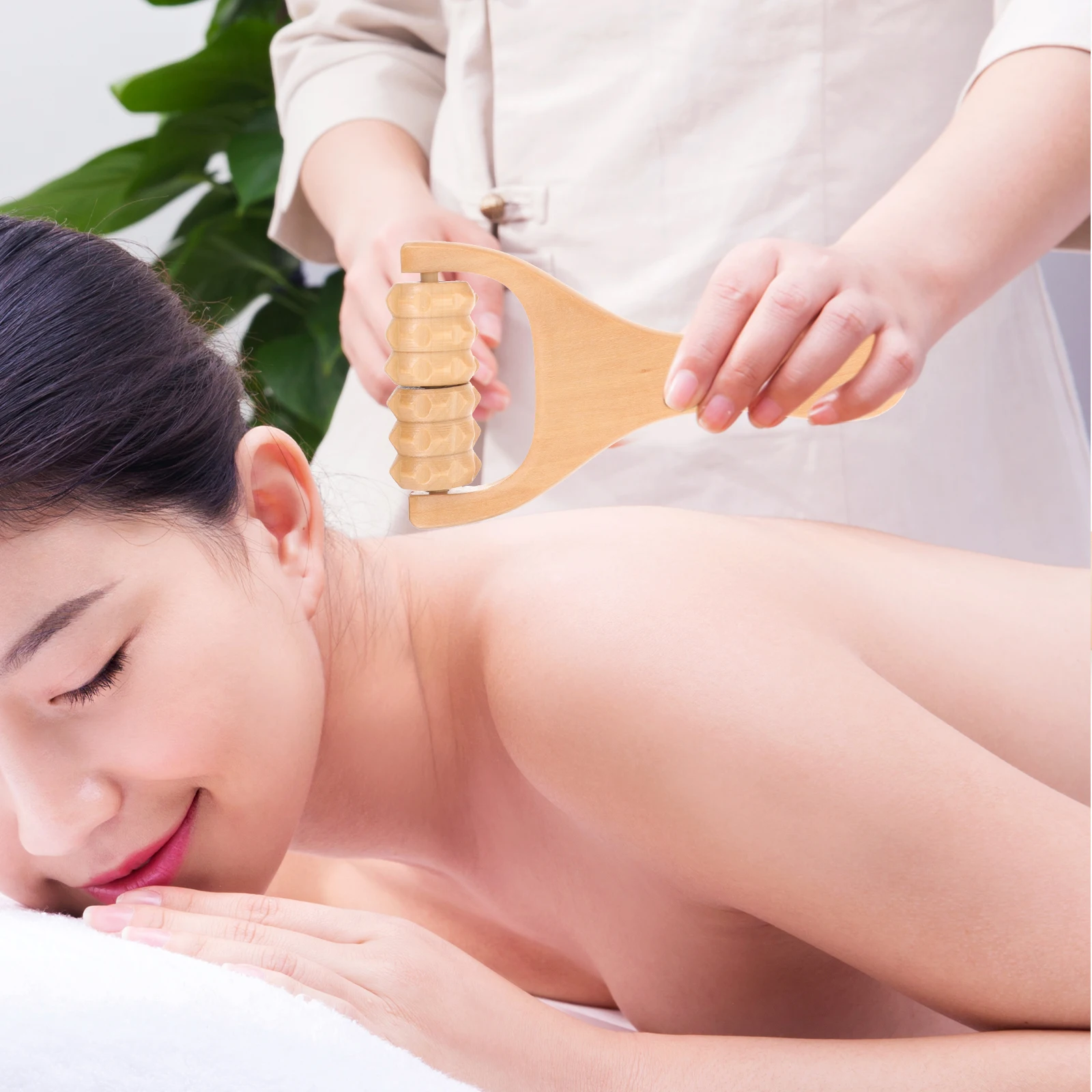 

2pcs Foot Massager Natural Wood Handheld Shoulder Neck Back Legs Arms Face Massage Tool Reusable Acupoint Ergonomic Body