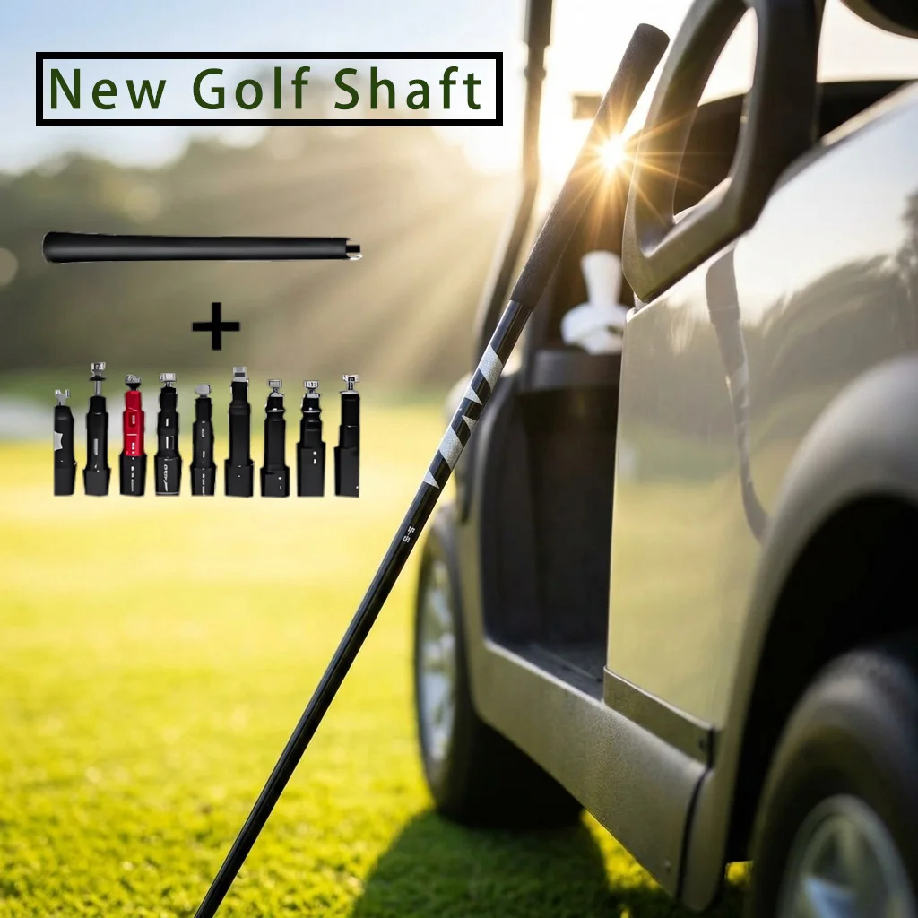 Nouvel arbre de club de golf (45 pouces) : Fabriqué en graphite haute performance de qualité compétition professionnelle, équipé d'une interface de tête de club standard de 0,335 pouce, et doté d'une finition noire élégante (avec adaptateur et grip)