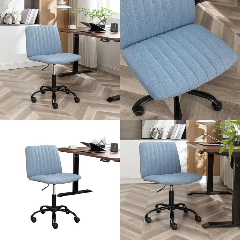 

360° Swivel Ergonomic Office Chair with Adjustable Height, Padded Seat, Metal Base & 5 Casters for Home and Office Use