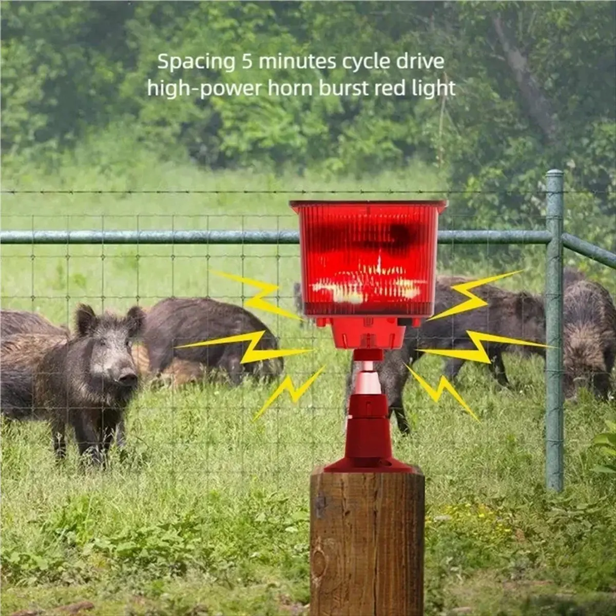 【~ New A88T】Solar Powered Alarm Light Bird Animal Repllent Motion Sensor Detector Siren Strobe for Home Orchard Farm