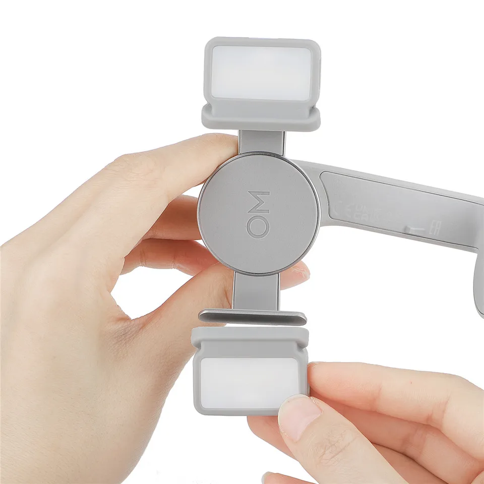 補助光電話クランプdji om 6/5/se調整可能な輝度色温度osmo携帯6