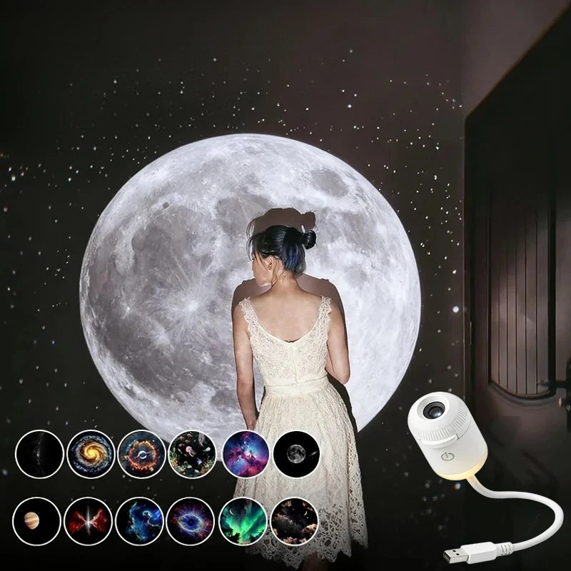 

Мини-проектор звездного неба Galaxy 24 в 1, ночник 360° ° Вращающийся светильник «Звездное небо» для декора спальни и создания атмосферы для фотосъемки