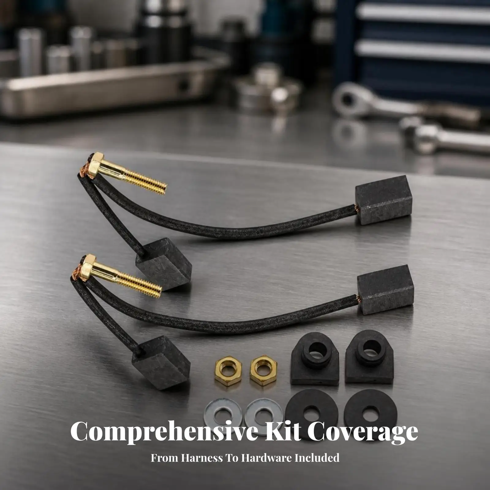 2-pieces-utility-vehicle-carbon-brush-threaded-terminal-terminals-flexible-insulated-leads-carbon-brush-assembly