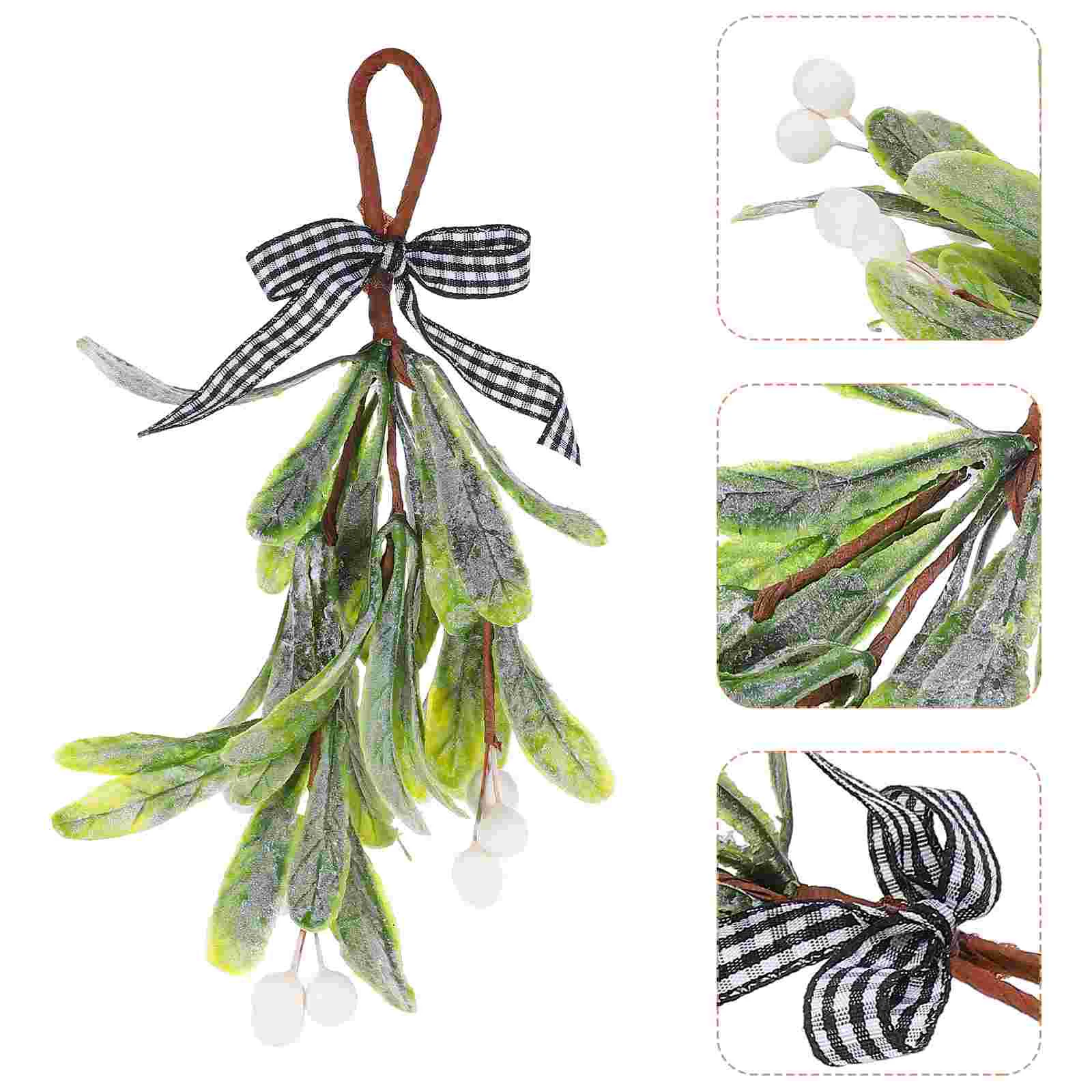 

Artificial Flowers Mistletoe Ornament Spring Decorations Christmas Stem Garland