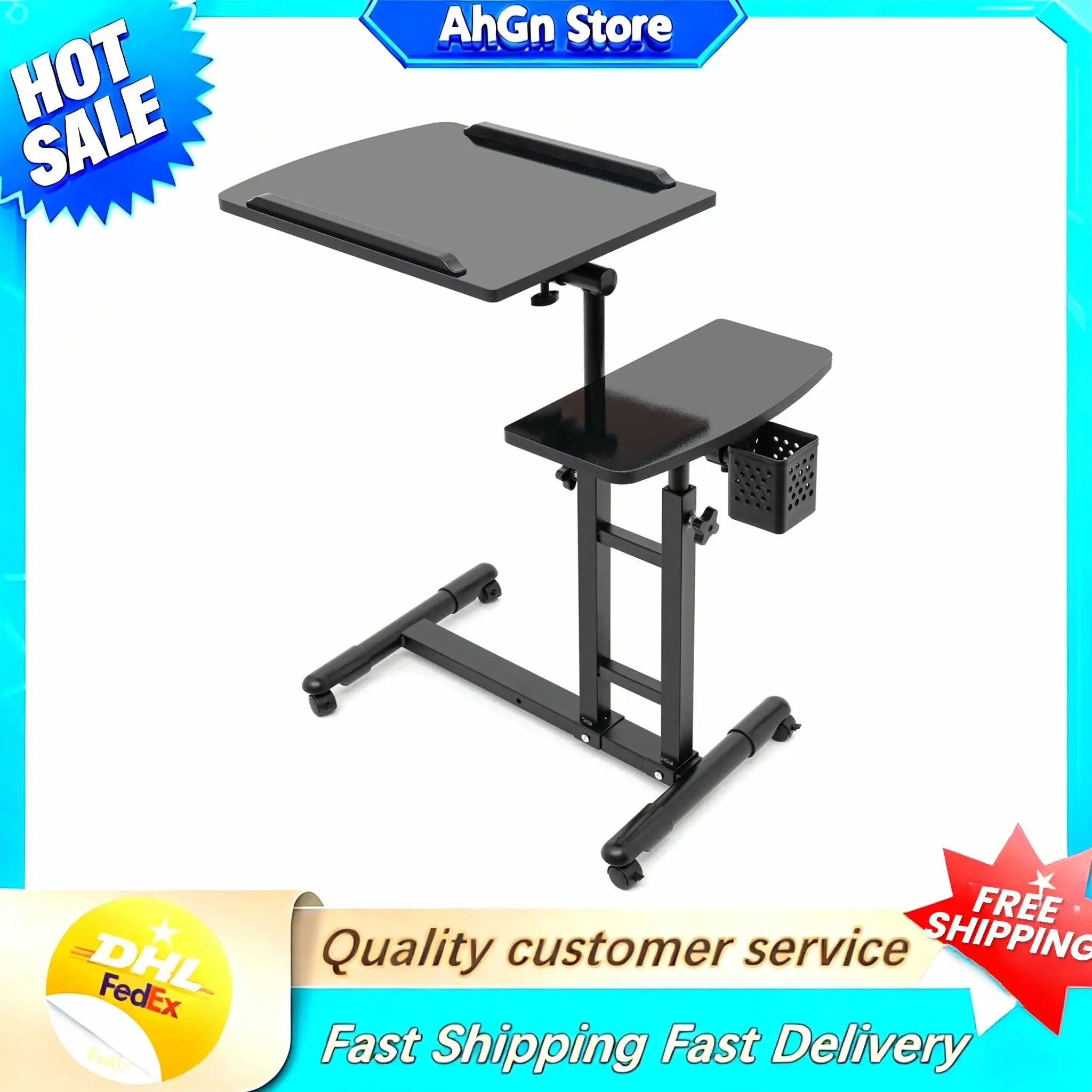 

Портативный рабочий стол для татуировок на колесах, регулируемый по высоте, мобильная рабочая станция для татуировок