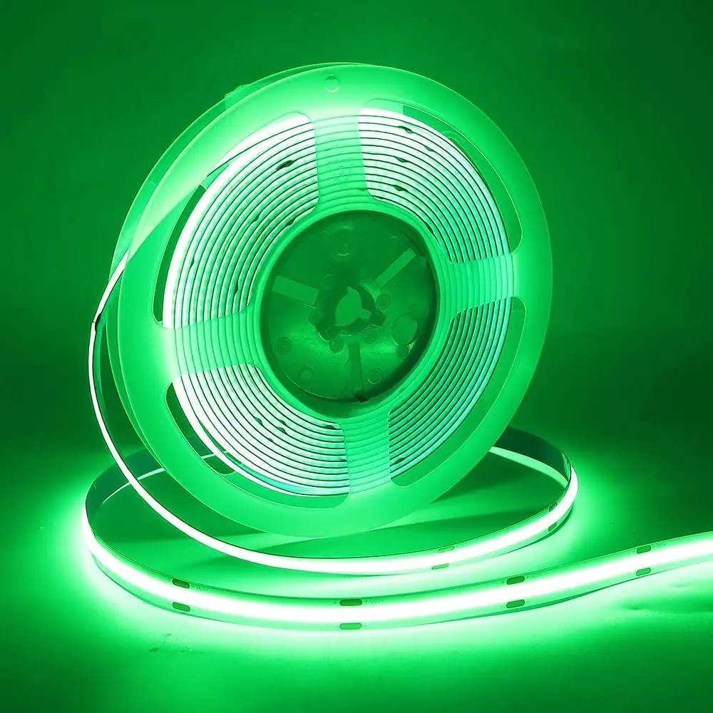Hoch cri ra 90 dc24v 8mm 120leds/m flexible cob led streifen licht warm natur kühl weiß, rot, grün, blau, goldgelb, rosa – Detail 6