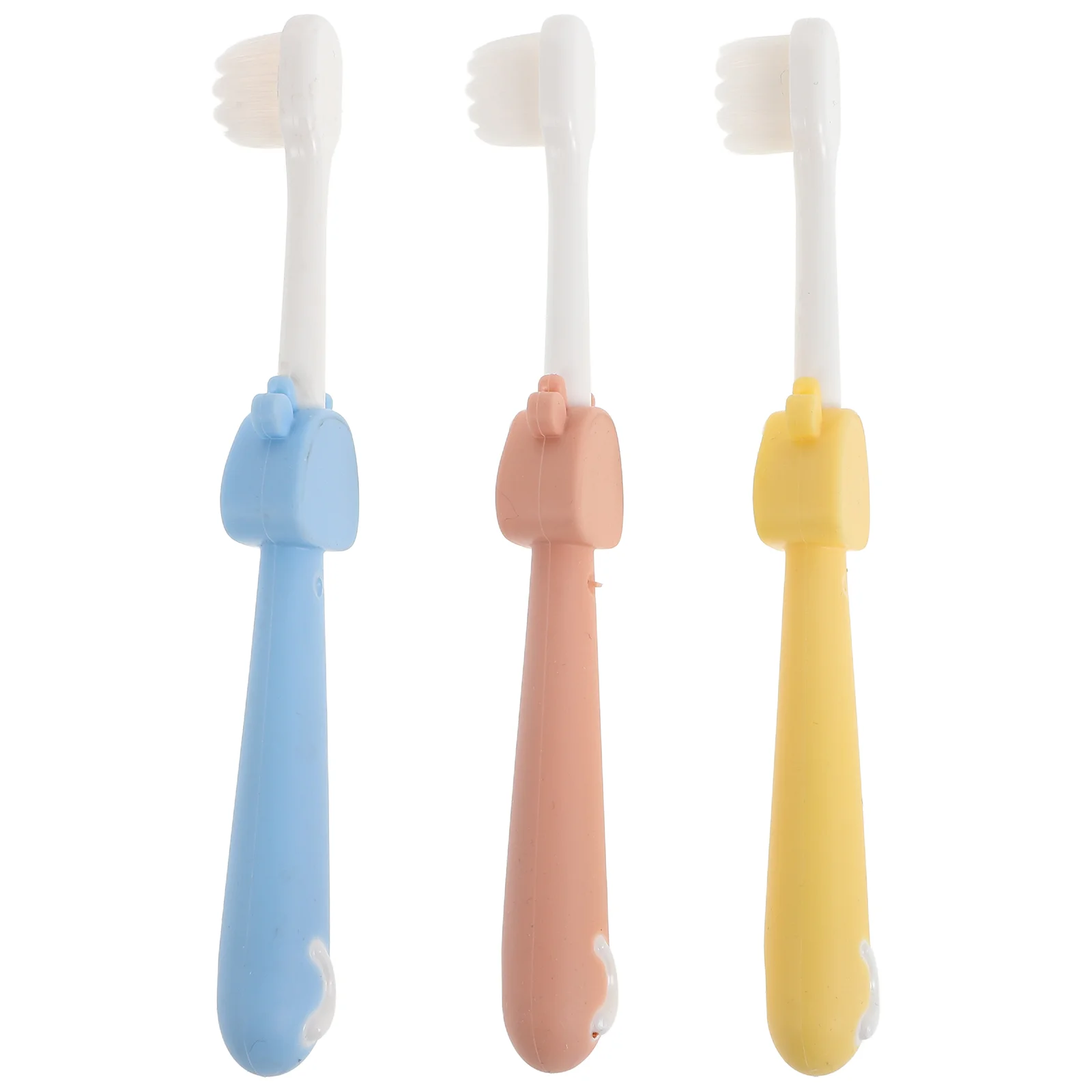 3 Pcs Toddler Toothbrush Children's Cartoon Extra Soft Manual Bristle Kids Travel