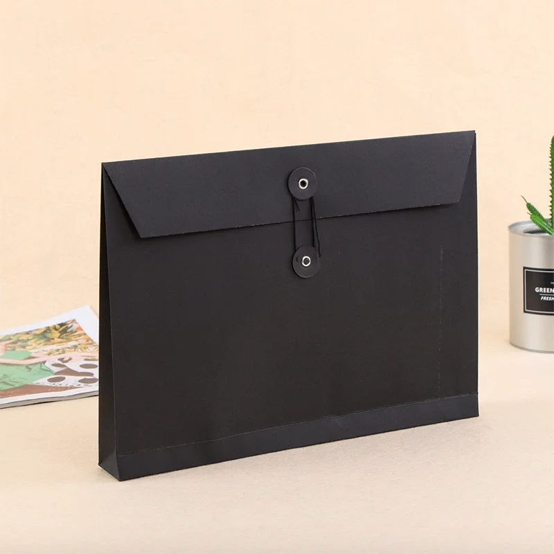 A4 Horizontal Envelope Paper Document Bag Business Kraft Paper File Holder Office Storage Bags 10Pcs/lot