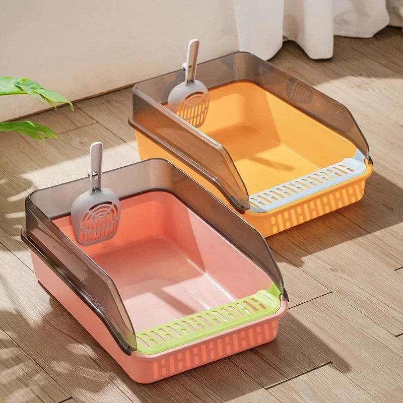 

# Для кошачьего туалета, полузакрытый, негабаритный, противопесочный, брызгозащищенный, устойчивый к запахам, туалет для котенка, миска для кошачьего феказа, товары для домашних животных и