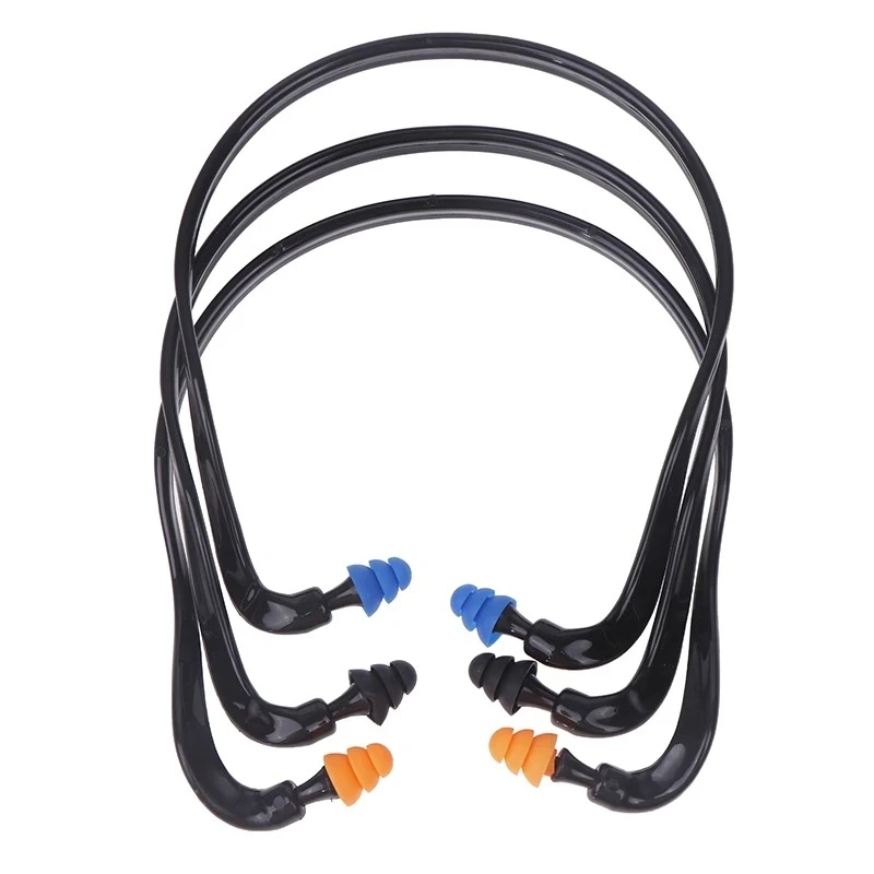 1PC Soft Silicone Head-mounted Earplugs Noise Reduction Ear Plugs for Sleeping & Working Anti-Noise Earmuff Hearing Protector