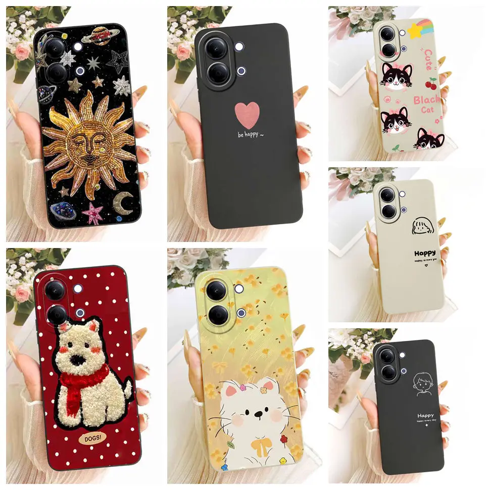 For vivo Y05 4G 6.74" Case Latest Design Cartoon Silicone Soft Back Cover Coque For Vivo Y11d Y11D 4G Y11 5G Bumper Phone Cases