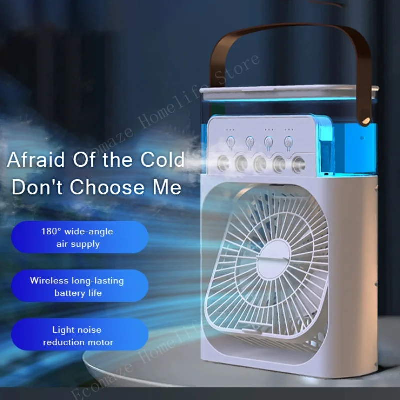 Xiaomi 3-in-1 Portable Air Conditioner Fan With LED Night Light Household Mini Humidifier Air Cooler Office Home Adjustable Fan