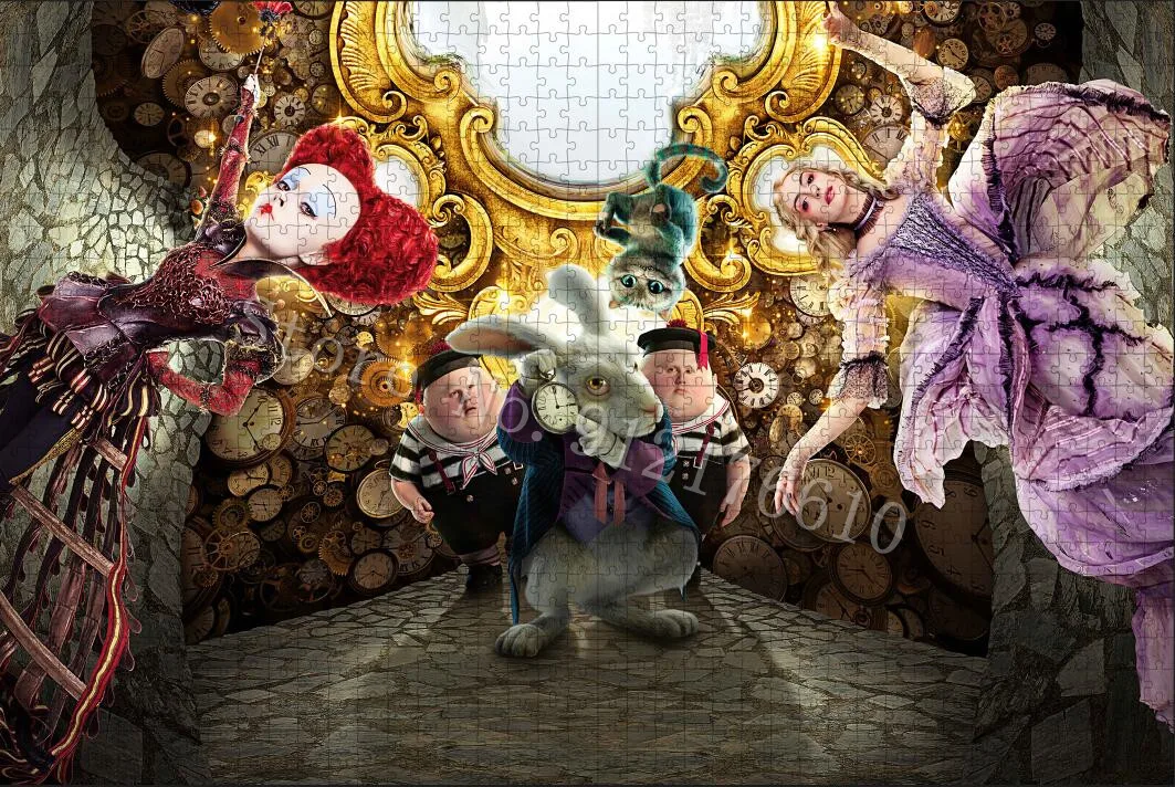 De witte koningin en de rode koningin Disney puzzel Alice In Wonderland familiespel papieren puzzel decomprimeren educatief speelgoed