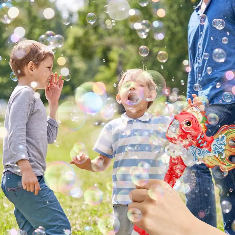 Bubble Machine Wand Bubble Blowing Machine Com Luzes e Sons, Automático, Portátil, Ano Novo, Festival da Primavera