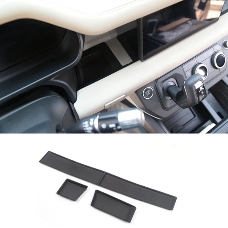 For Land Rover Defender 2020 2021 TPE Center Console Cup Holder Mat & Dashboard Storage Box Pad Anti Slip Accessories