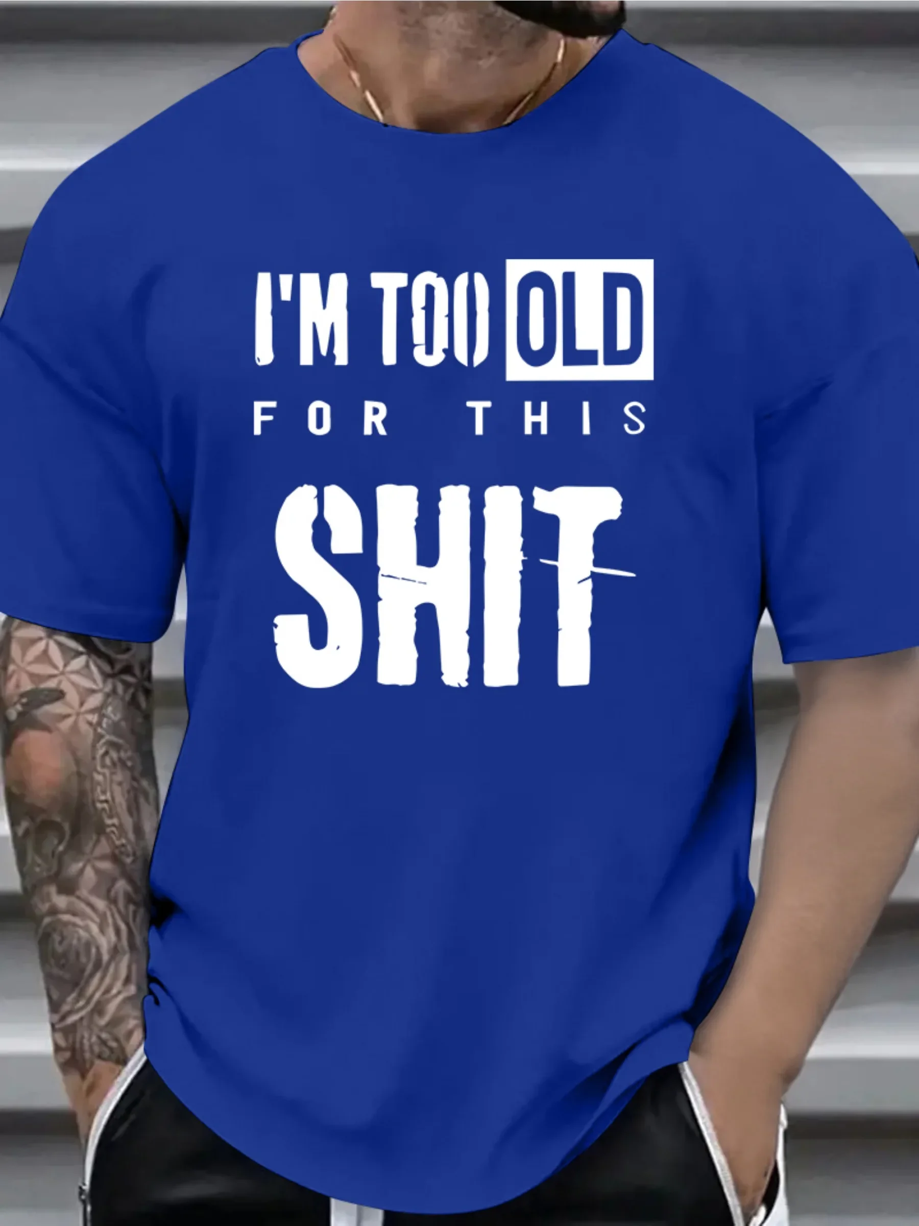 T-shirt à manches courtes et col rond pour hommes, 100% pur coton, à la mode, sport décontracté, ample, motif de lettres
