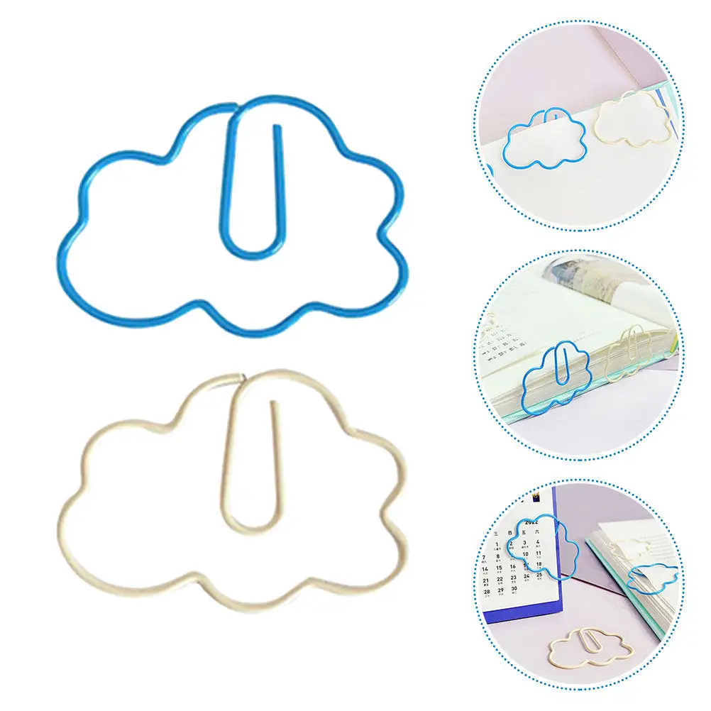 

20Pcs Small Cloud Paper Clips Adorable Metal Bookmark Clips for Books Scrapbooks Envelopes Creative Office School Organization